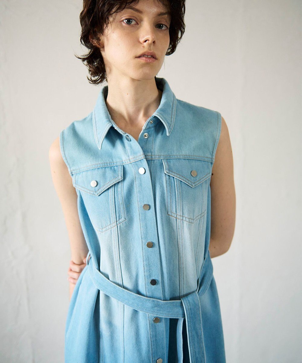 GRACE CONTINENTAL デニムストレートロングワンピース2