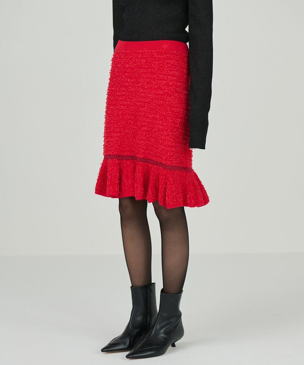 GRACE CONTINENTAL ツイードフレアニットスカート