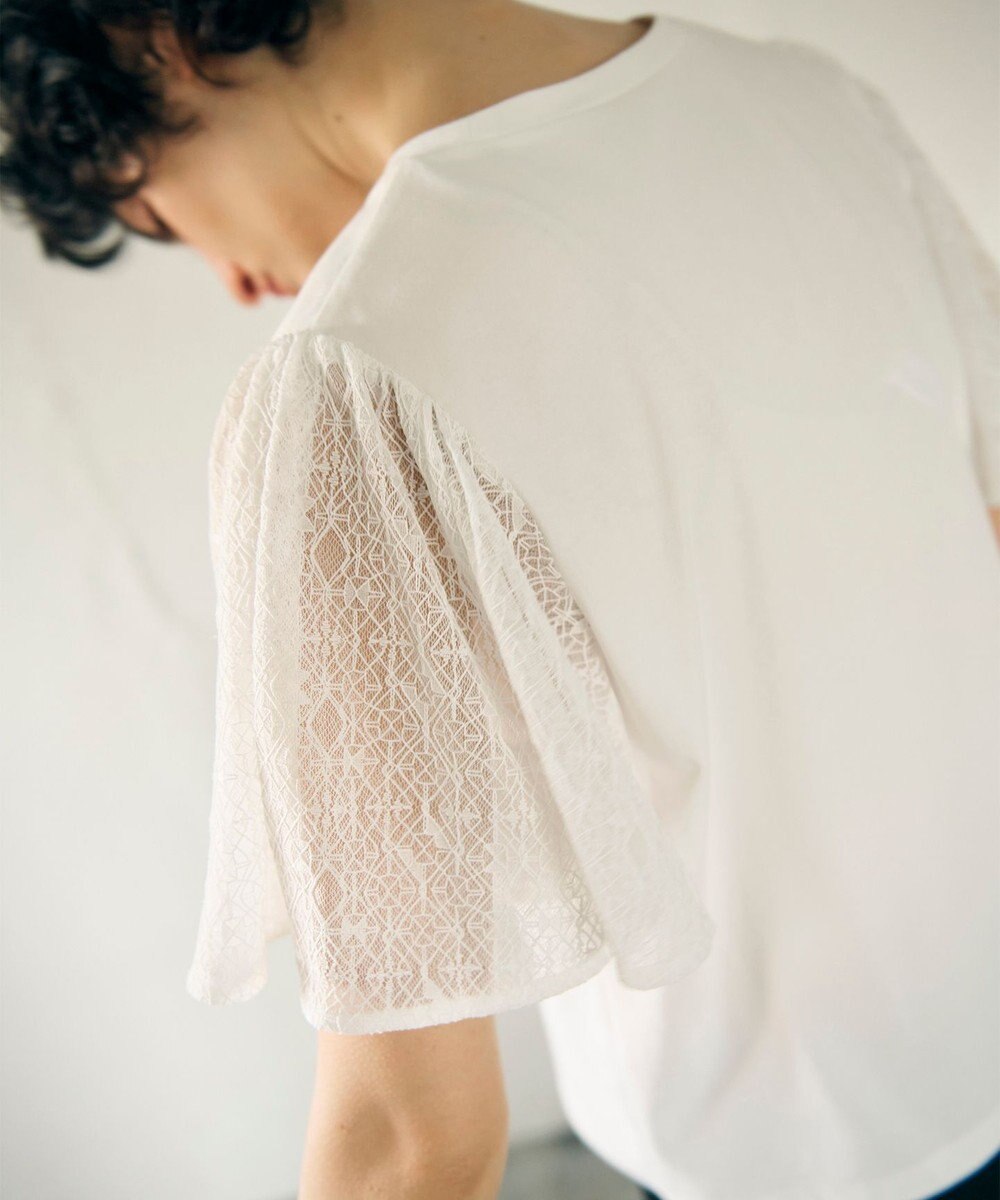GRACE CONTINENTAL レースロゴTシャツ 