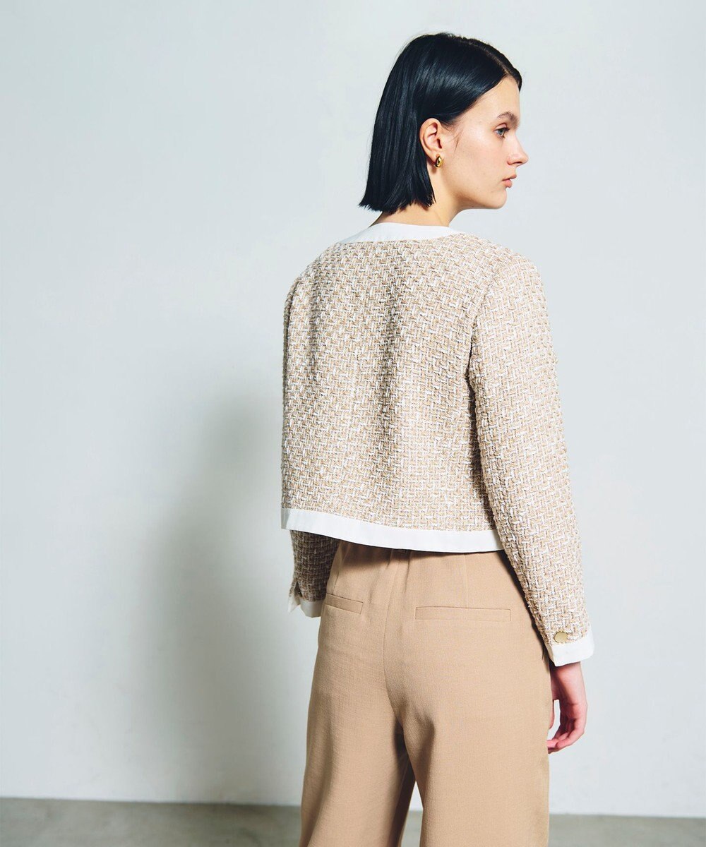 GRACE CONTINENTAL ツイードトリミングジャケット