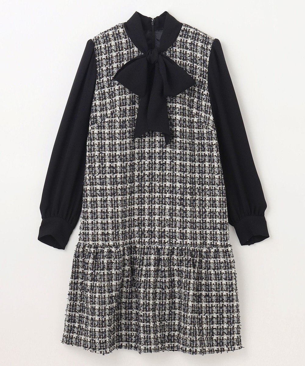 GRACE CONTINENTAL ツイードコンビワンピース 