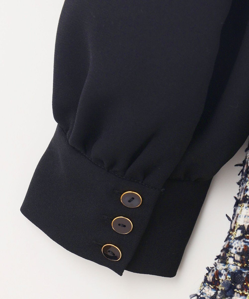 GRACE CONTINENTAL ツイードコンビワンピース 