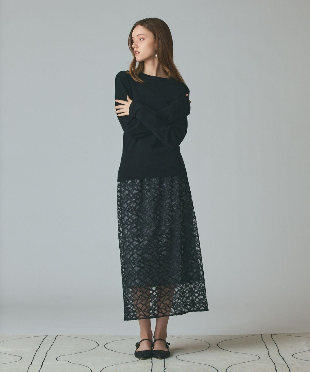 GRACE CONTINENTAL ボウ付ニットトップ 