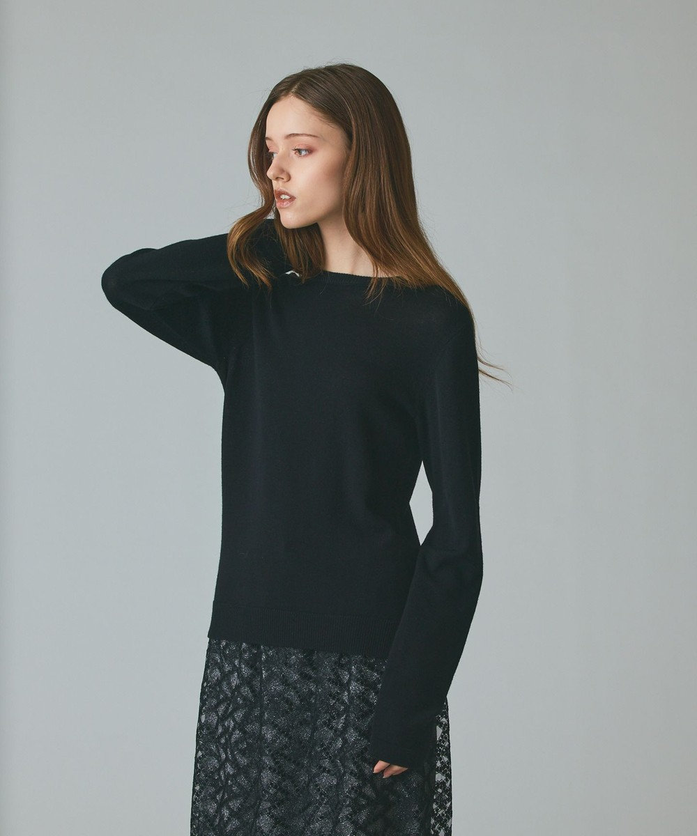 GRACE CONTINENTAL ボウ付ニットトップ 