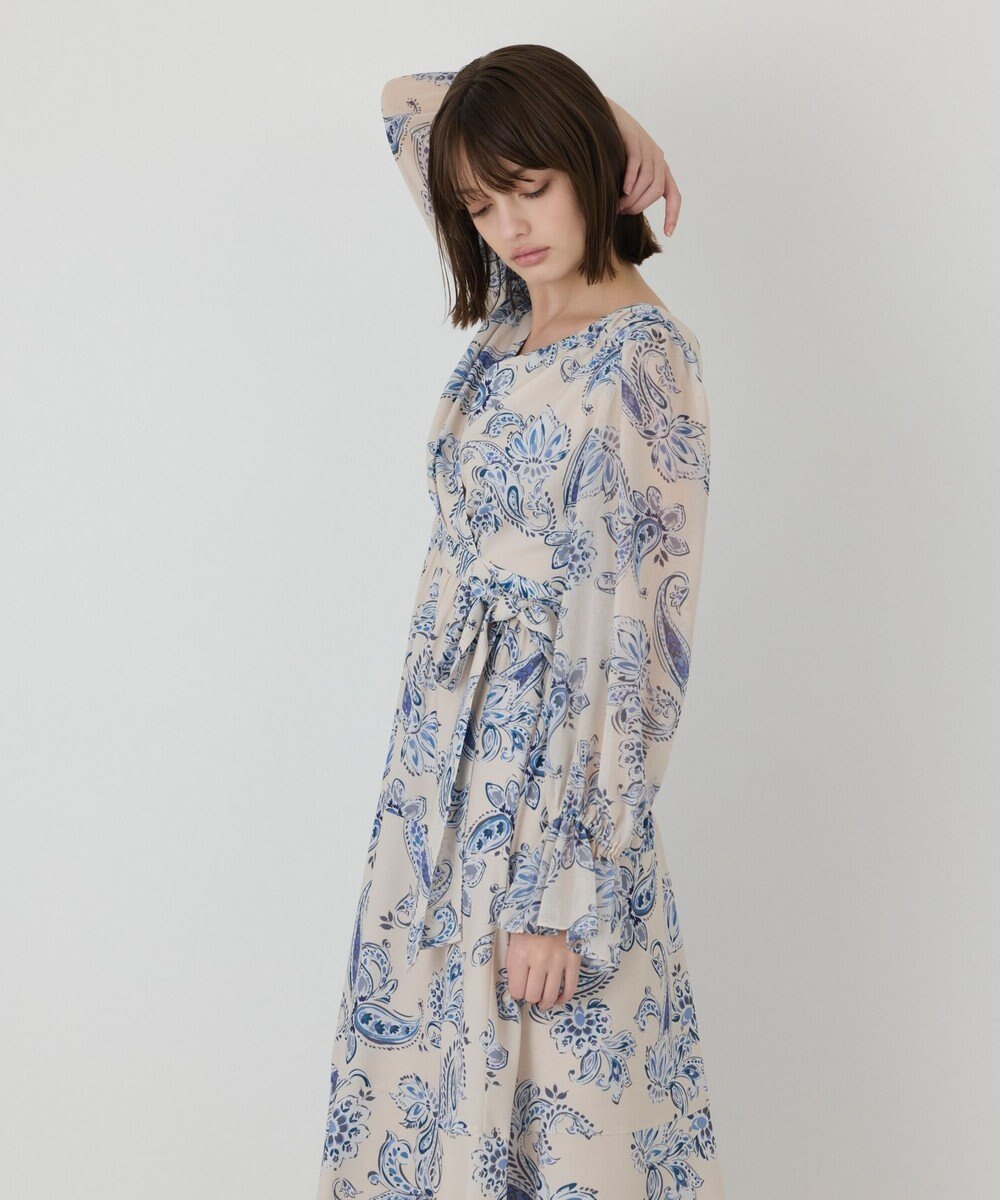 GRACE CONTINENTAL ペイズリーカシュクールワンピース 