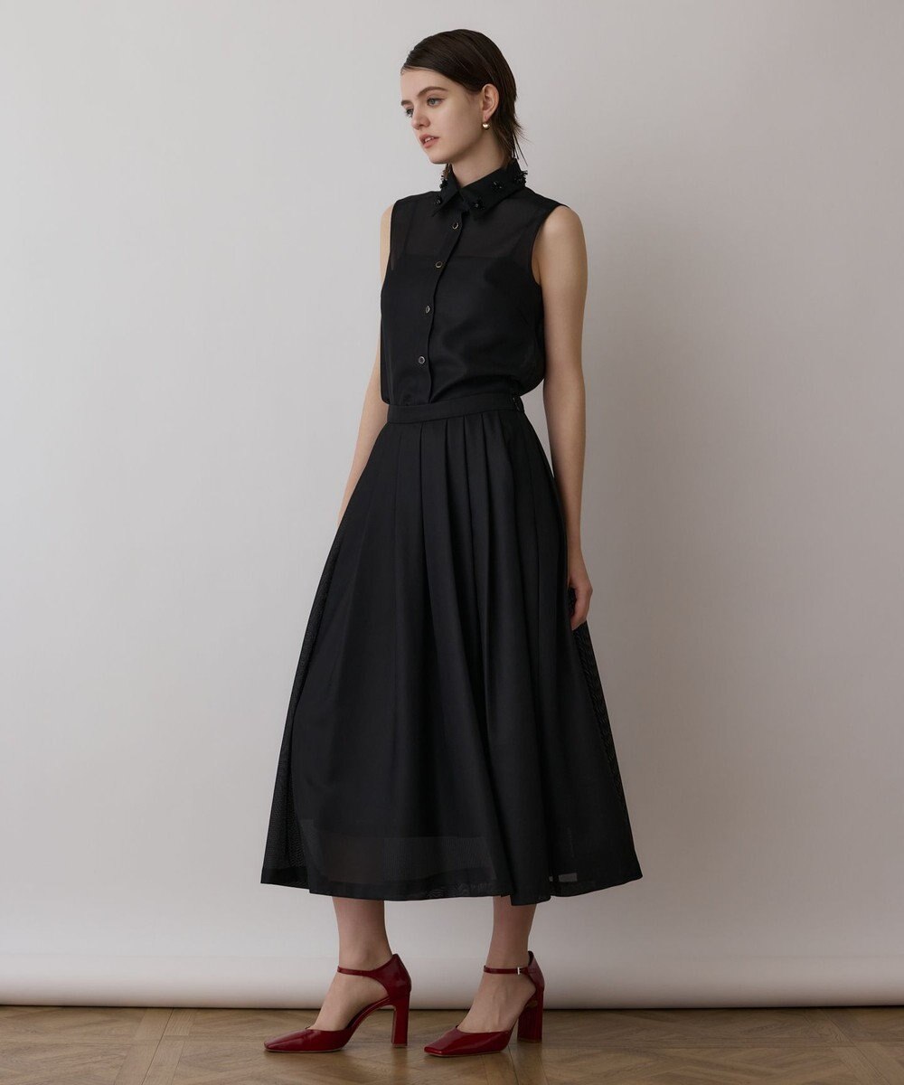 GRACE CONTINENTAL シアーメッシュノースリーブ 