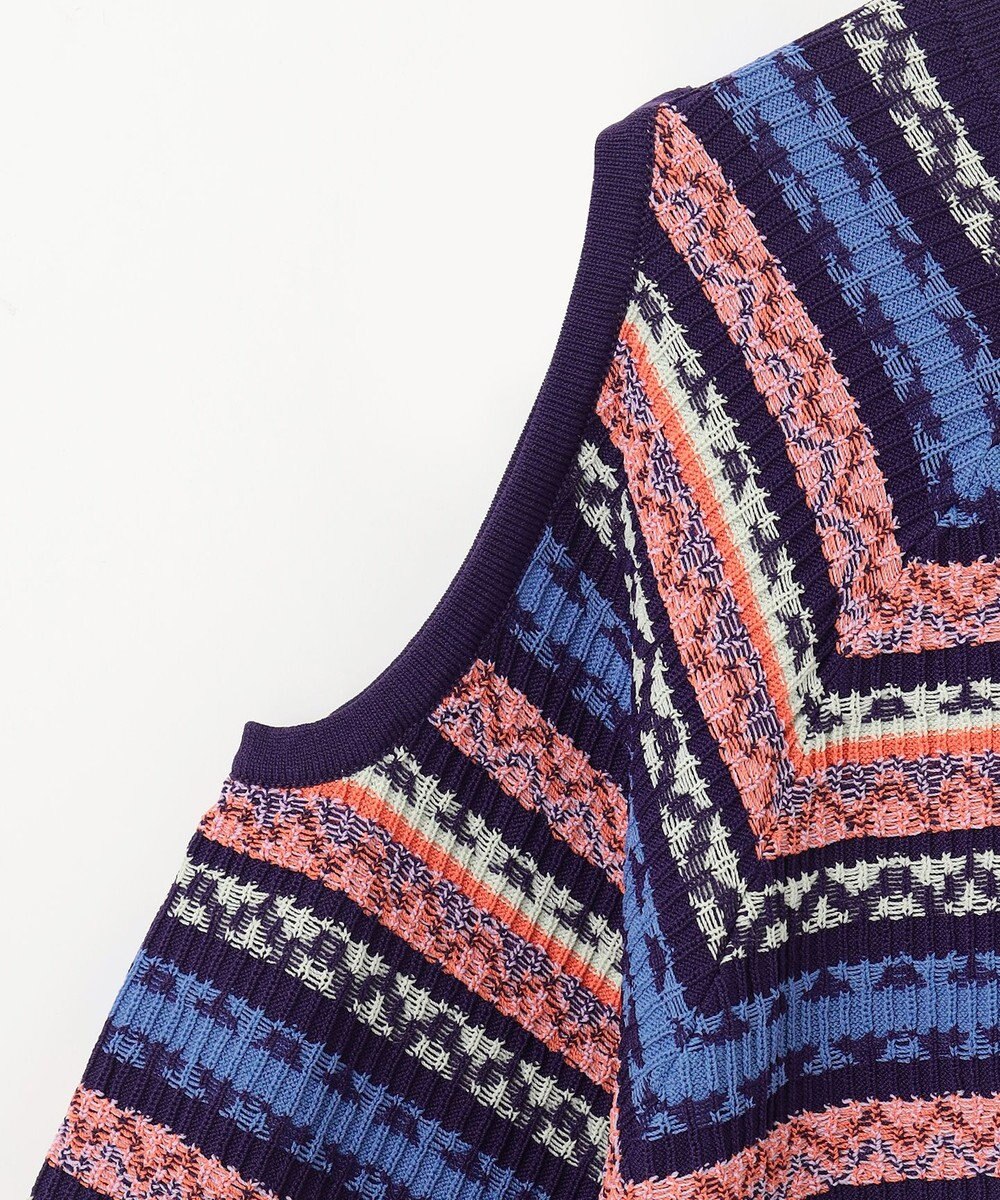 GRACE CONTINENTAL ボーダーパフニットトップ 