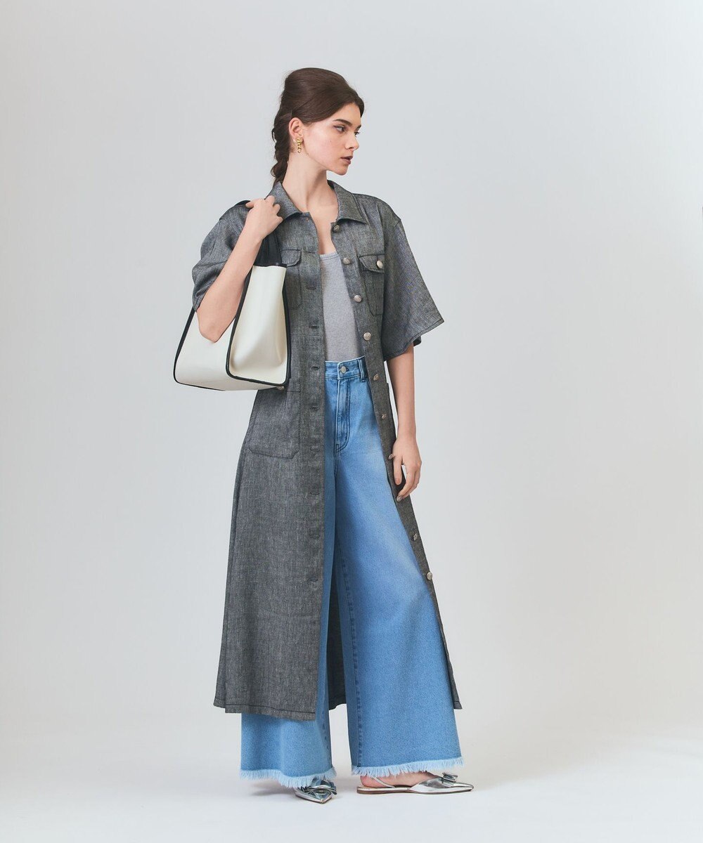 GRACE CONTINENTAL リネンデニムライクワンピース 