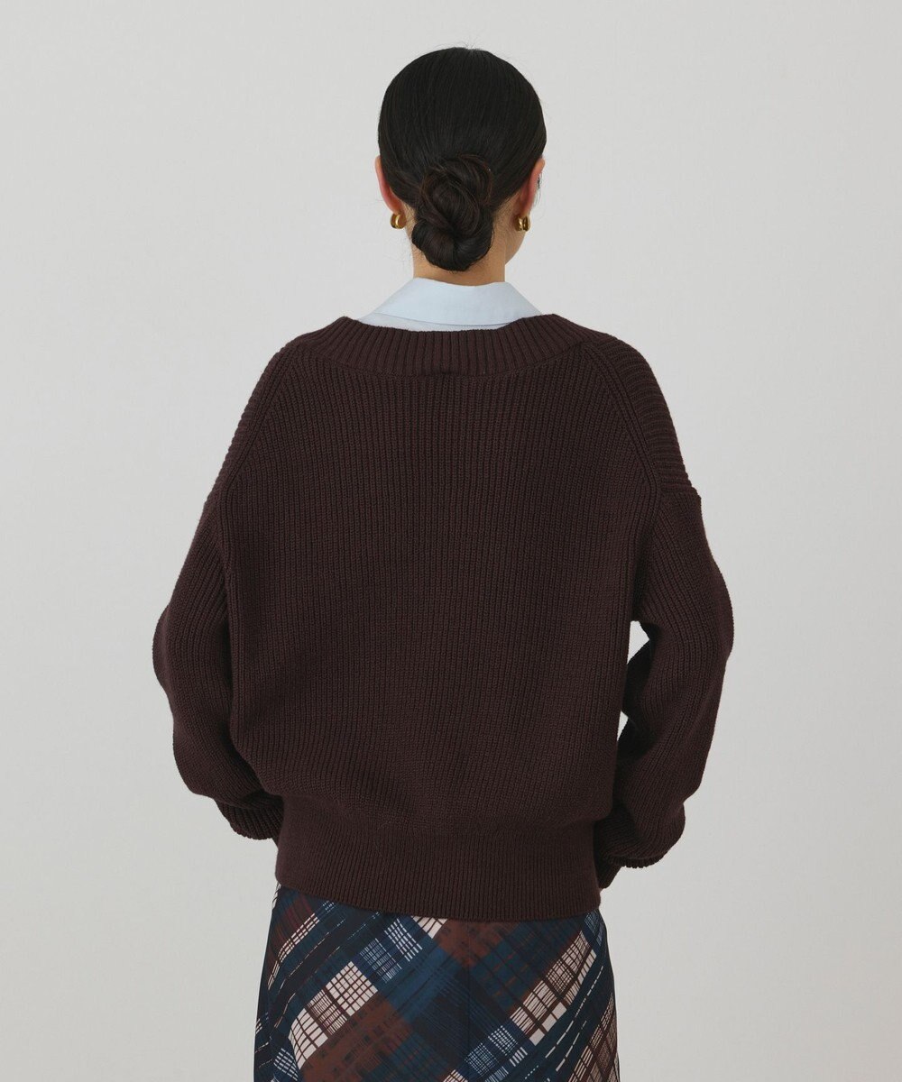 GRACE CONTINENTAL シャツカラーニットトップ 