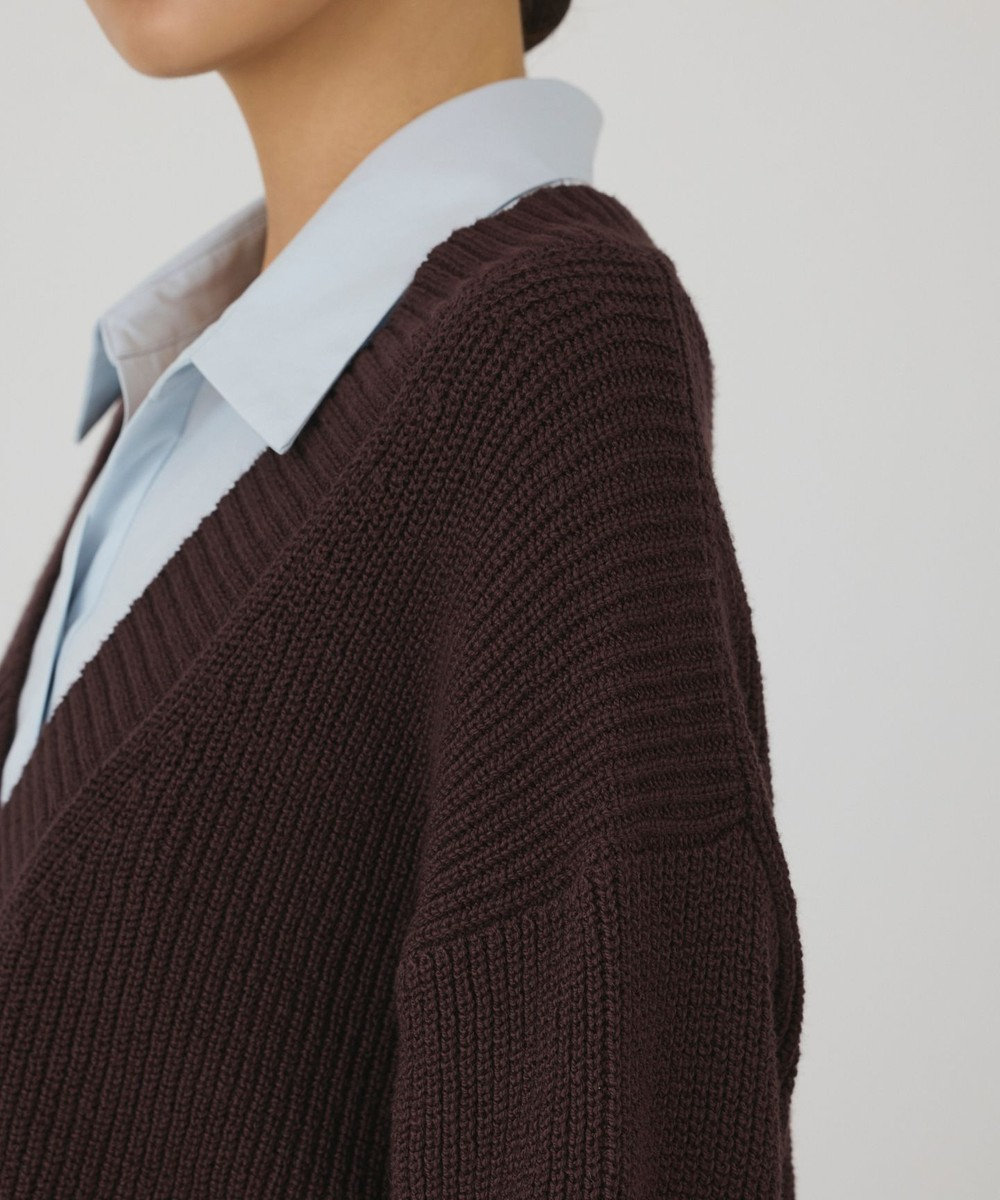 GRACE CONTINENTAL シャツカラーニットトップ 