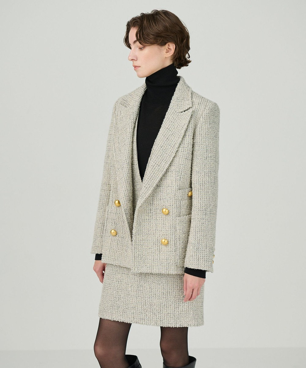 GRACE CONTINENTAL ラメループツイードジャケット