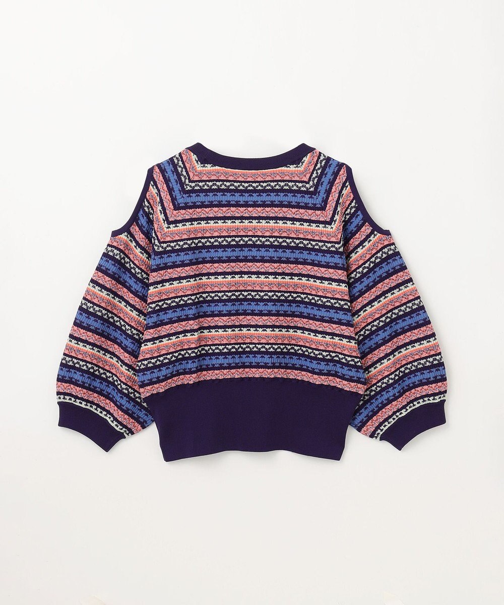 GRACE CONTINENTAL ボーダーパフニットトップ 