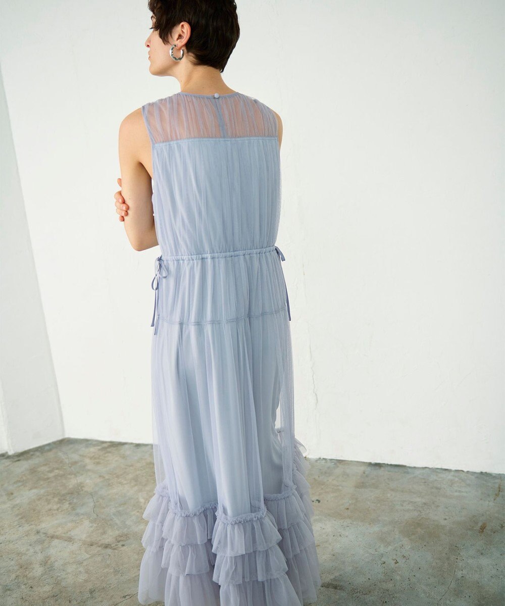 GRACE CONTINENTAL チュールティアードワンピース 