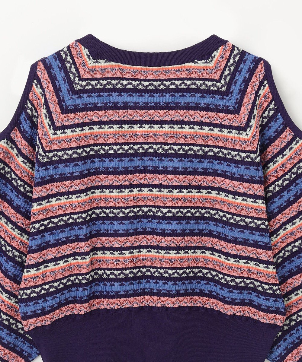 GRACE CONTINENTAL ボーダーパフニットトップ 