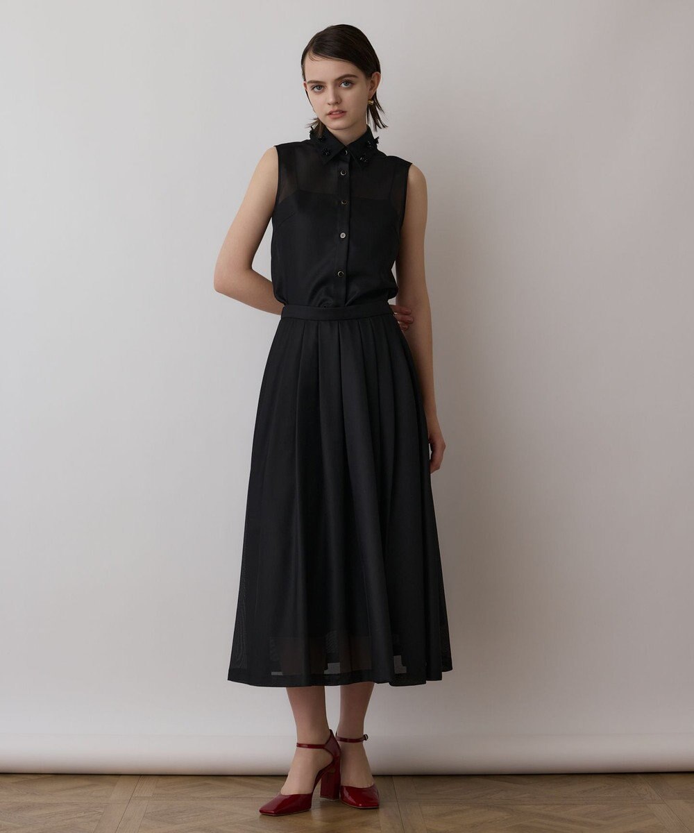 GRACE CONTINENTAL シアーメッシュノースリーブ