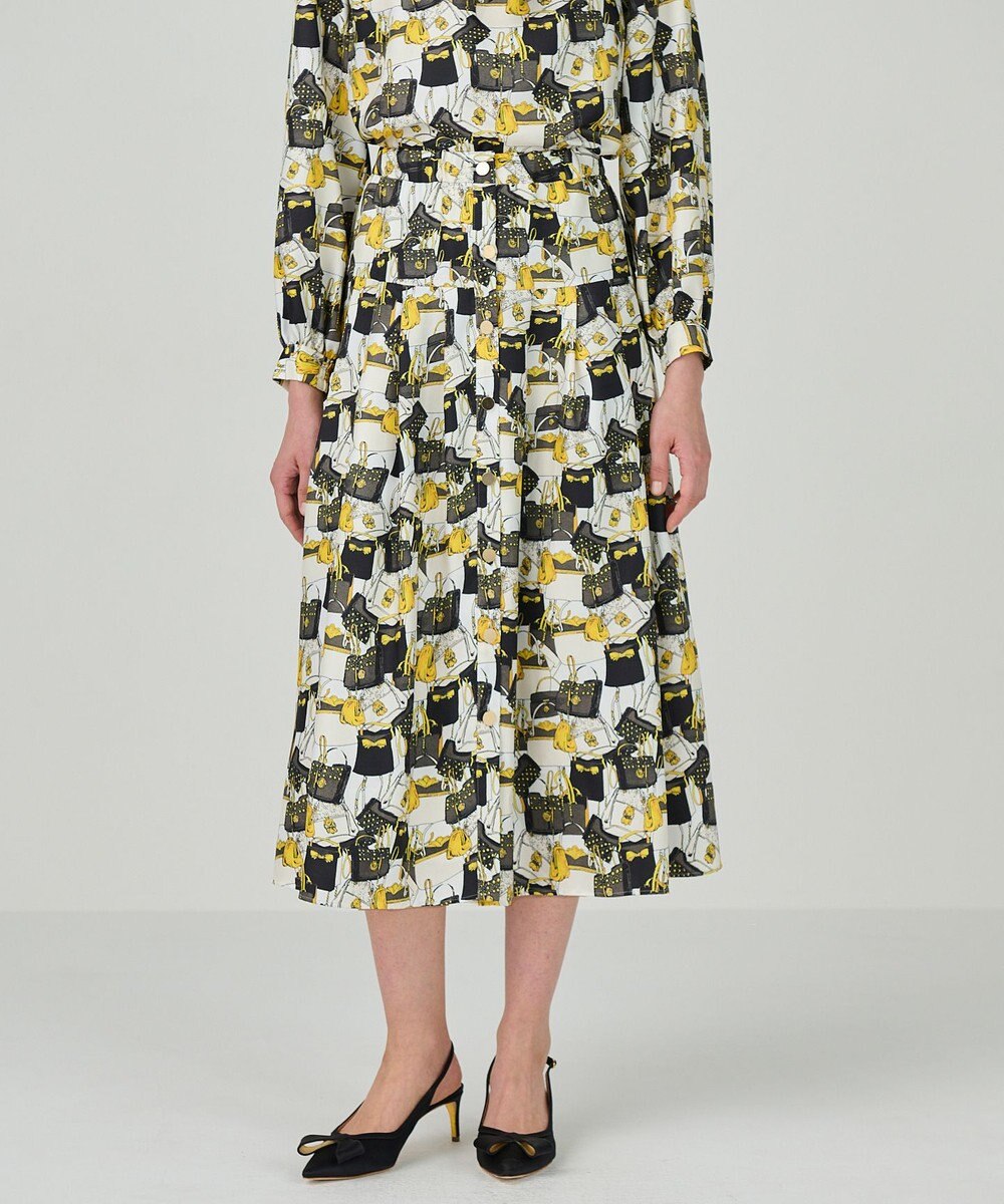 GRACE CONTINENTAL バッグモチーフプリーツスカート