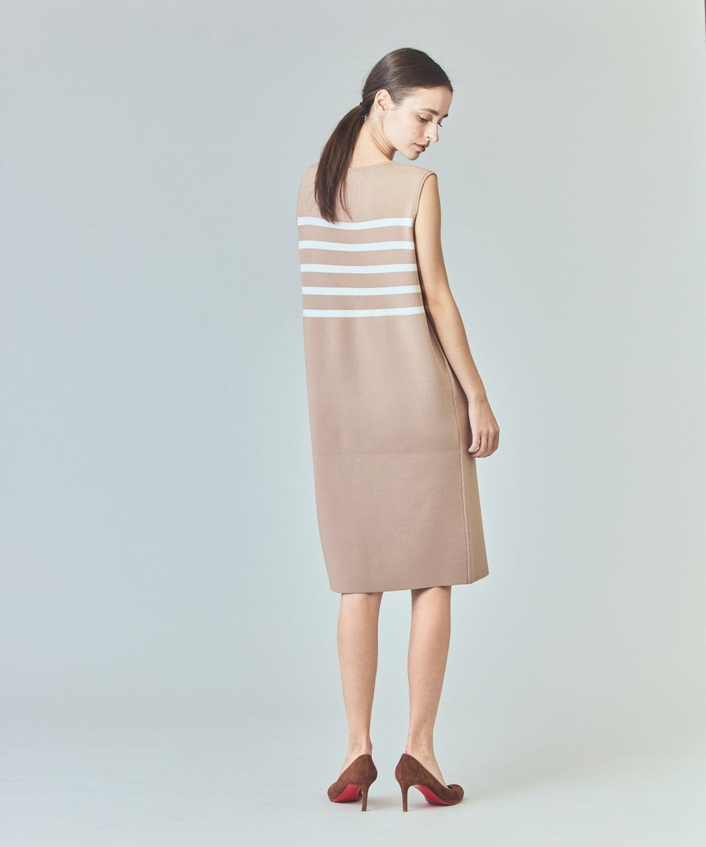 GRACE CONTINENTAL ボーダーパールワンピース 