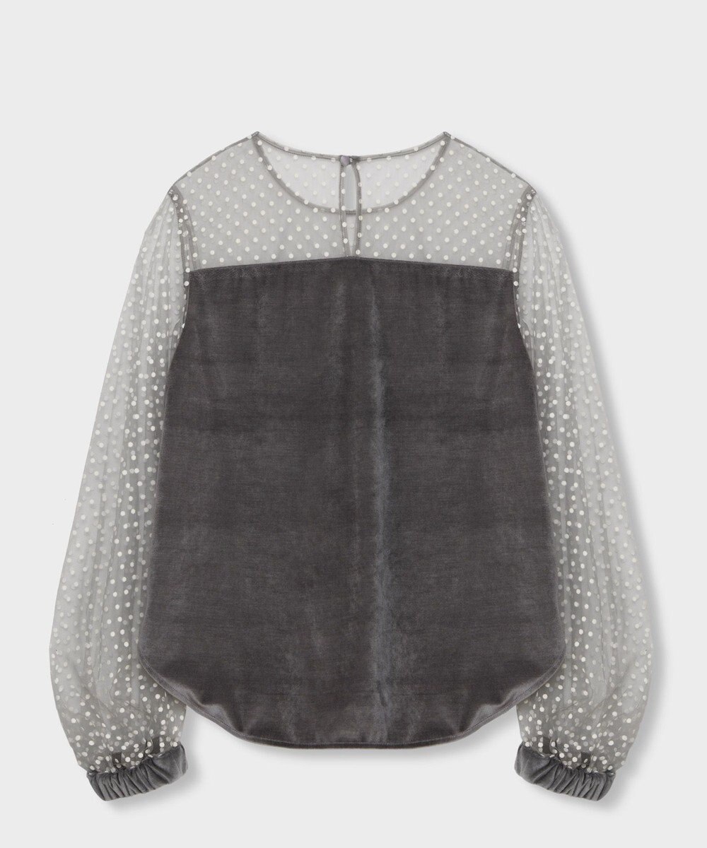 GRACE CONTINENTAL フロッキーチュールコンビトップ