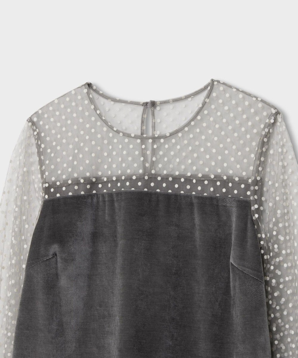 GRACE CONTINENTAL フロッキーチュールコンビトップ