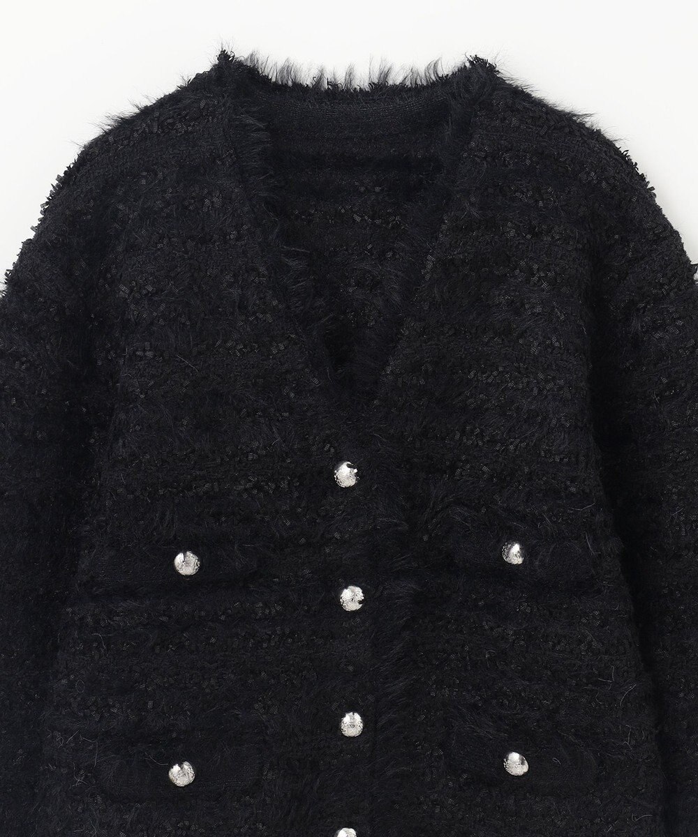 GRACE CONTINENTAL フェザーツイードニットカーディガン 