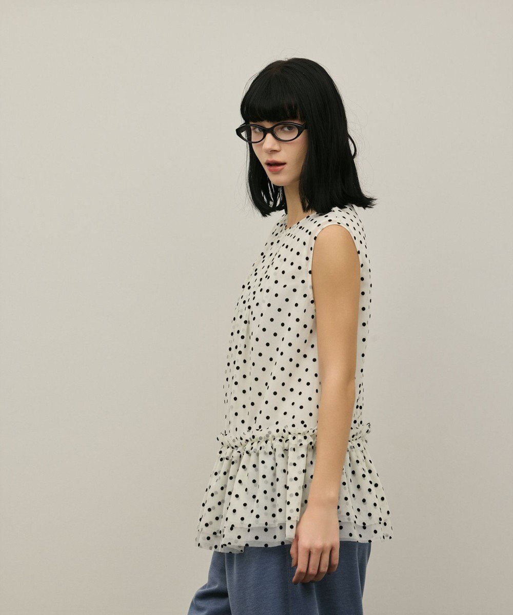 GRACE CONTINENTAL チュールティアードブラウス 