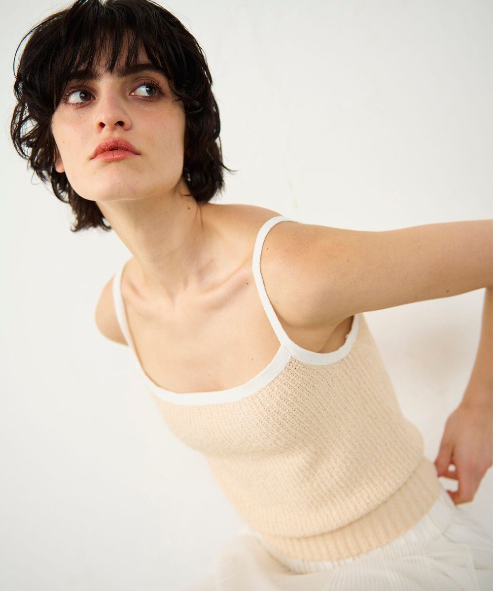 GRACE CONTINENTAL バイカラーニットノースリーブ