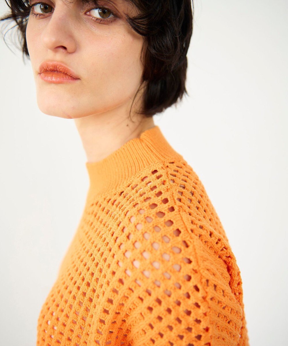 GRACE CONTINENTAL メッシュルーズニットトップ 