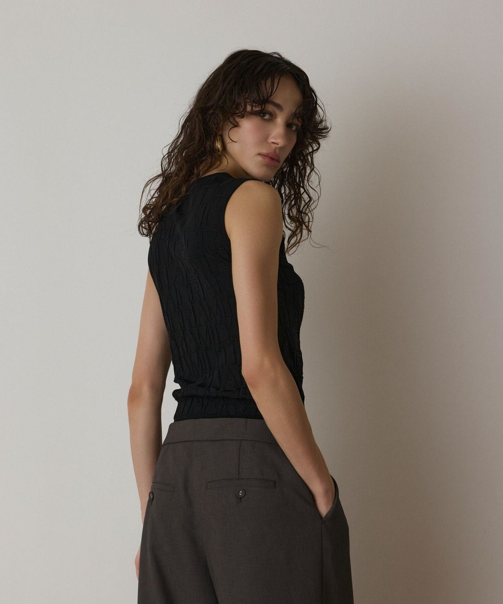 GRACE CONTINENTAL モノグラムニットトップ