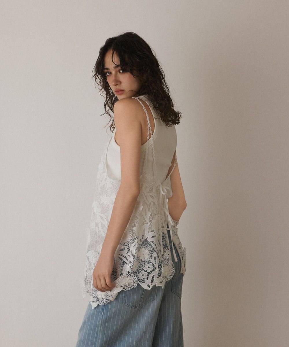 GRACE CONTINENTAL フラワーレースキャミソール