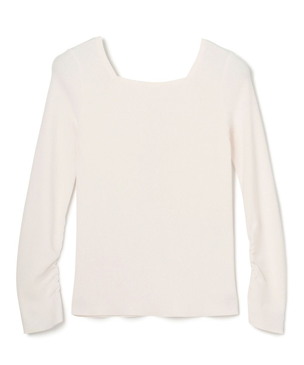 GRACE CONTINENTAL タフタケープ付ニットトップ 