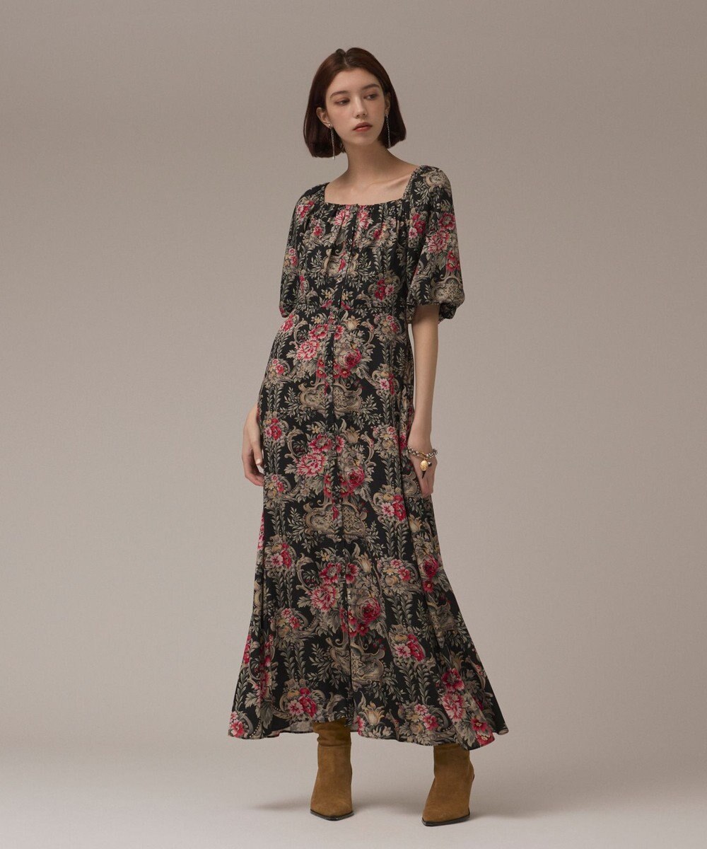 GRACE CONTINENTAL ヴィンテージフラワープリントワンピース 