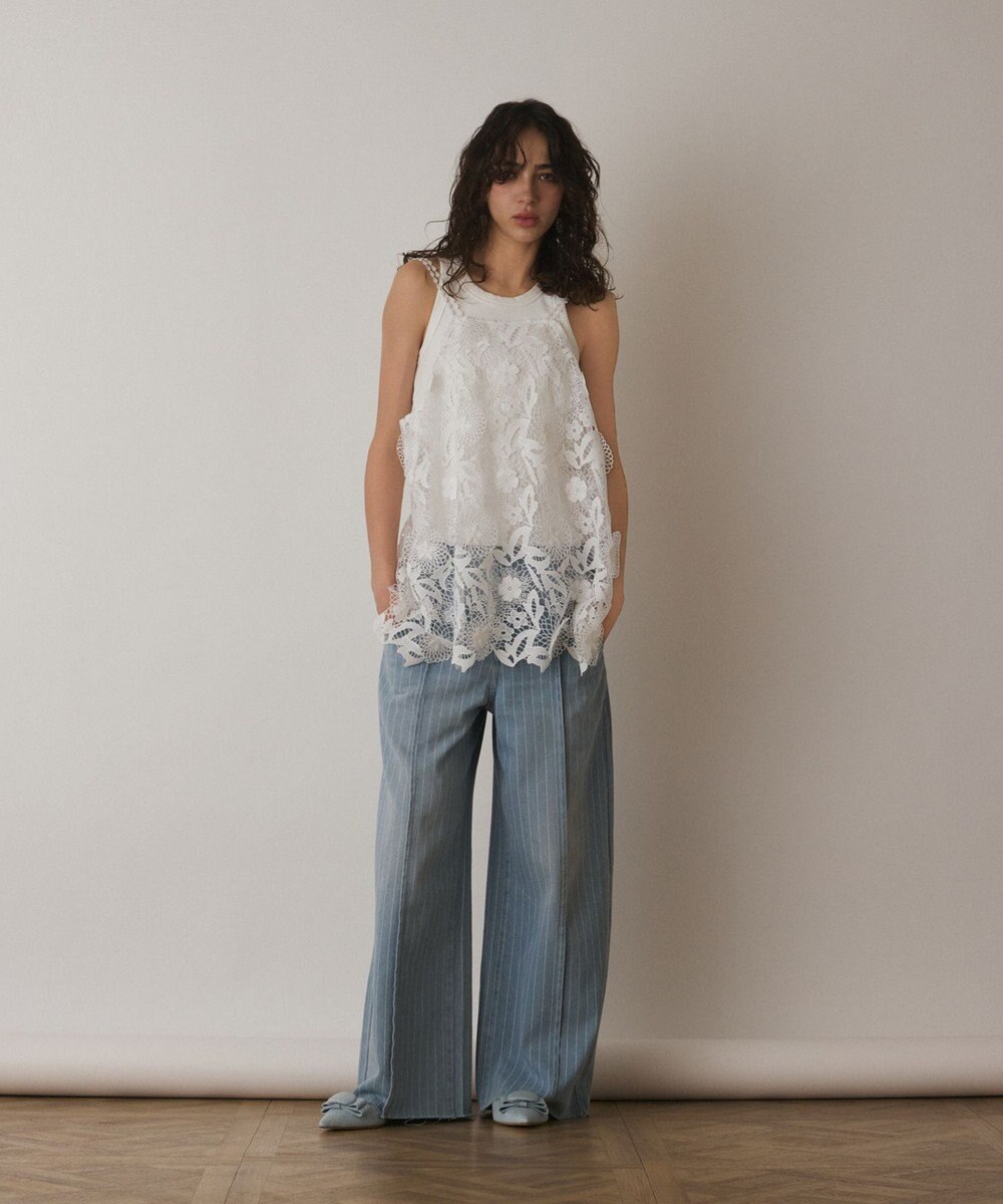 GRACE CONTINENTAL フラワーレースキャミソール