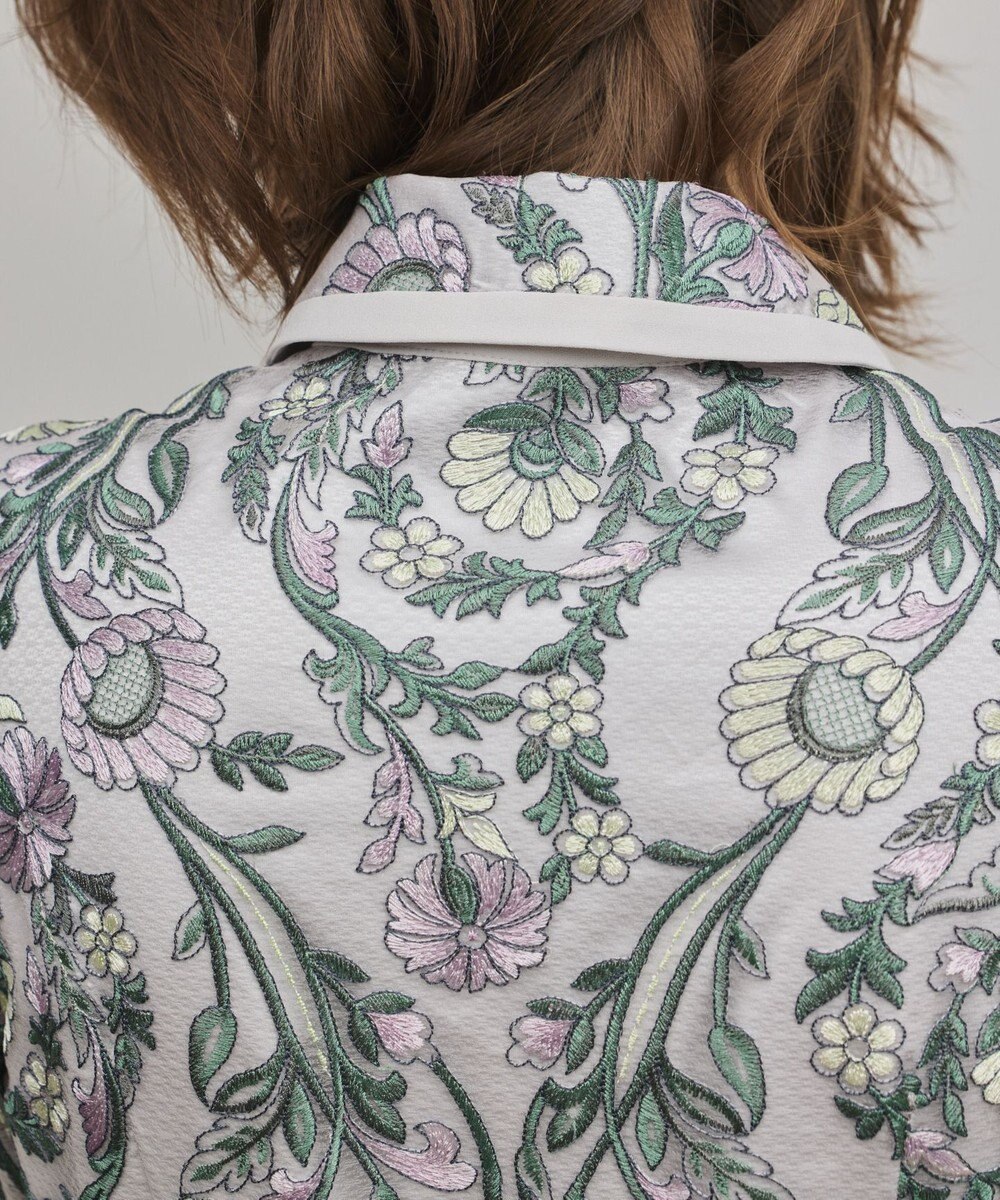 GRACE CONTINENTAL マルチフラワー刺繍フレアワンピース 