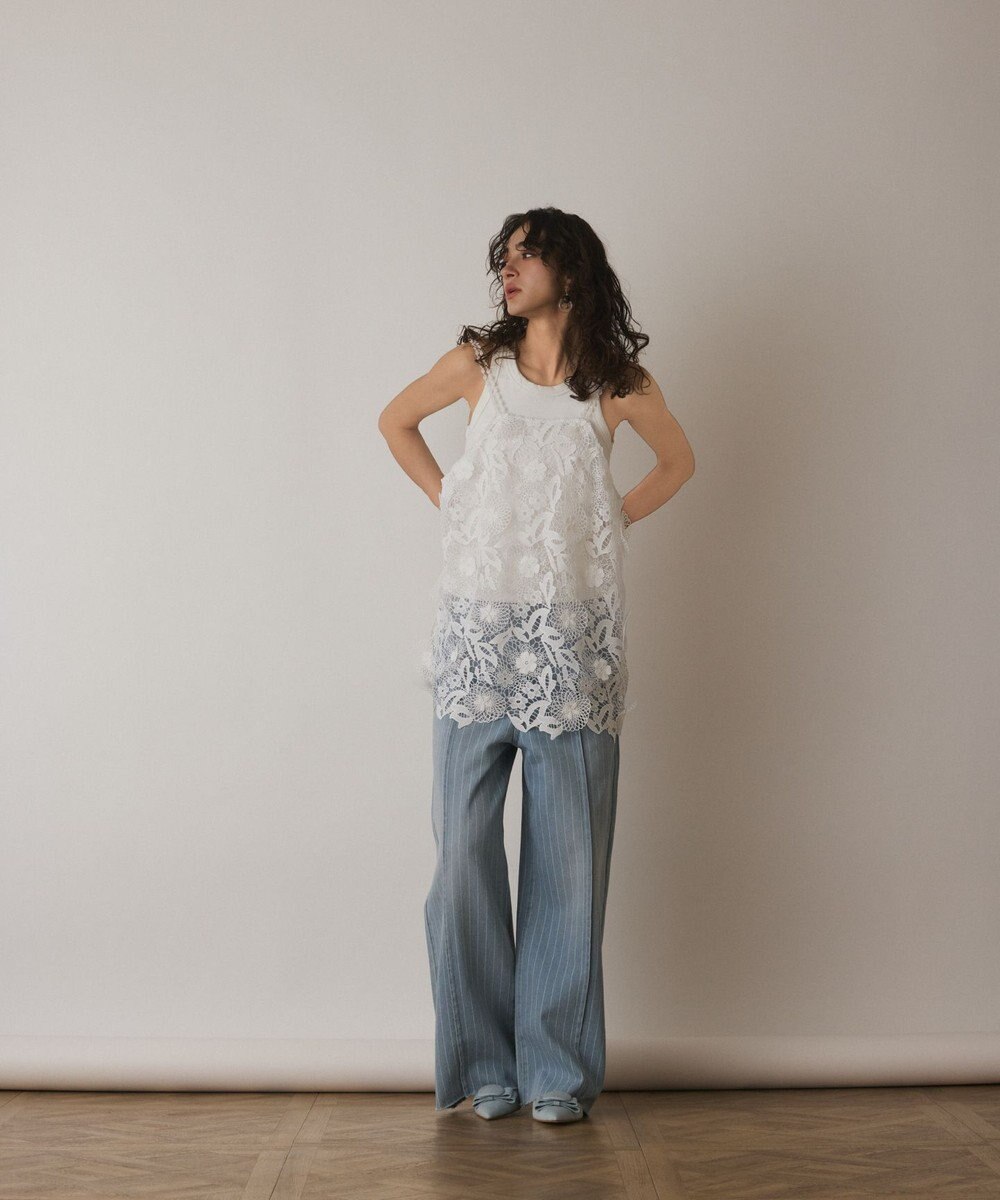 GRACE CONTINENTAL フラワーレースキャミソール