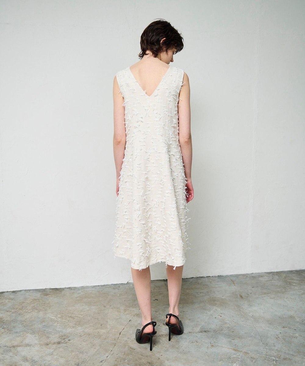 GRACE CONTINENTAL リボンヤーンジレドレス 