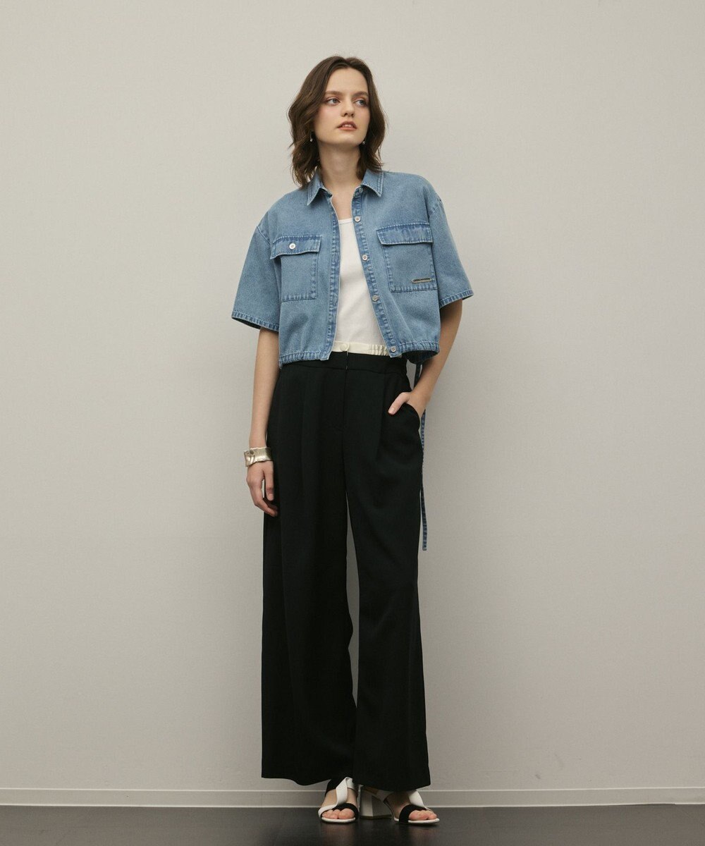 GRACE CONTINENTAL ハーフスリーブデニムシャツ 