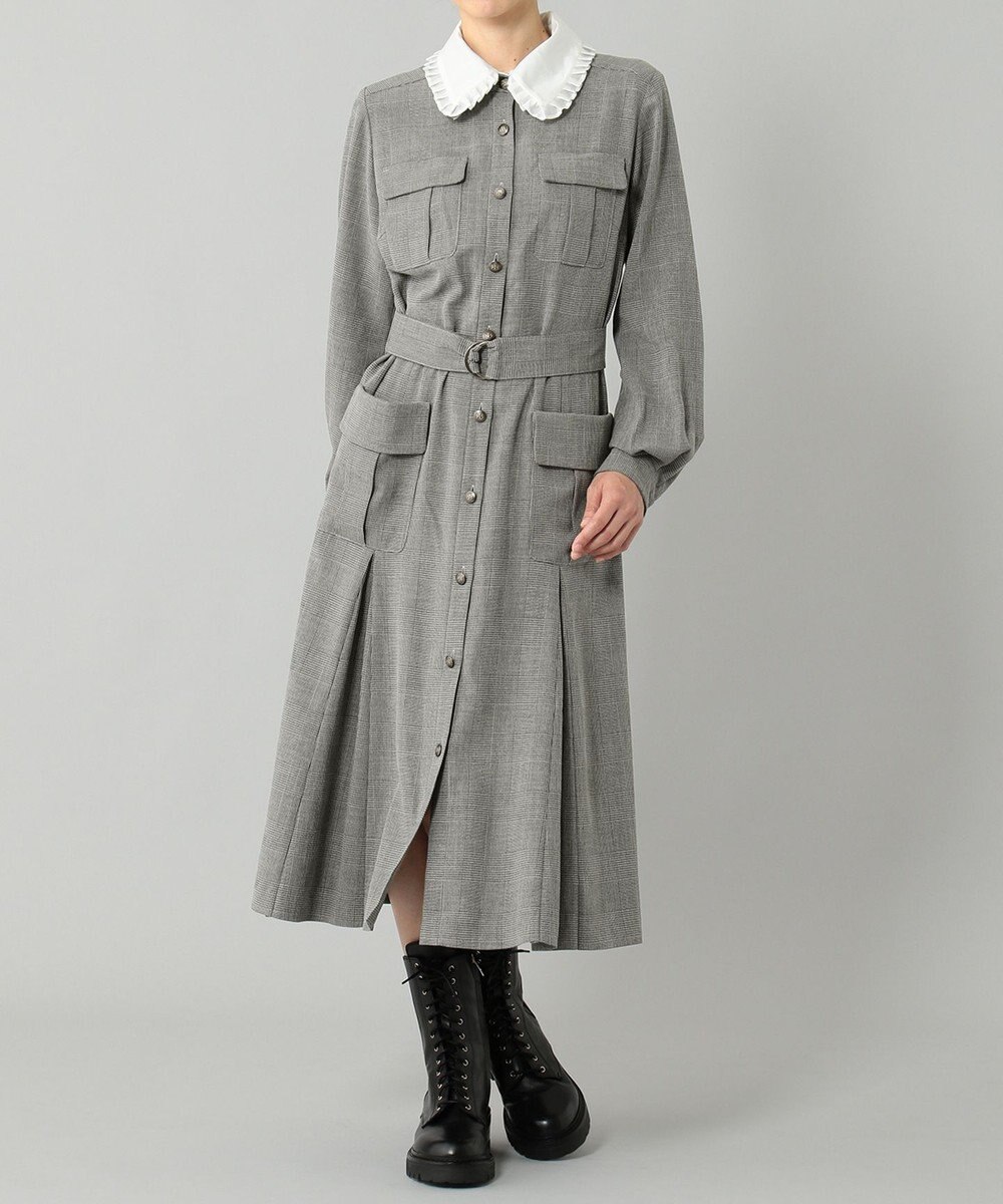 グレンチェックシャツドレス Grace Continental Grace Continental グレースコンチネンタル 通販