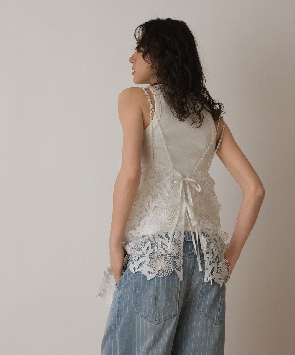 GRACE CONTINENTAL フラワーレースキャミソール 