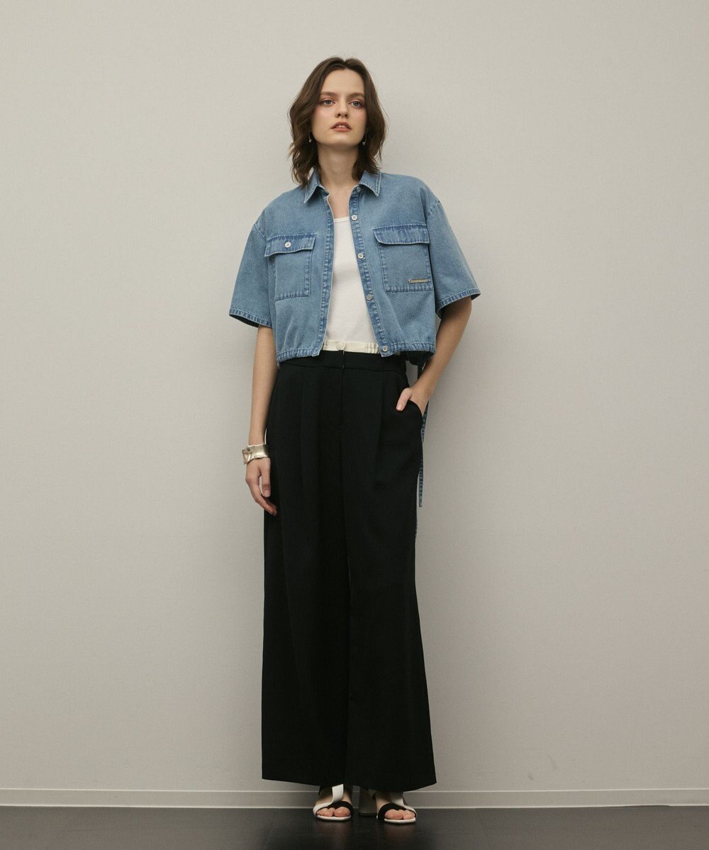 GRACE CONTINENTAL ハーフスリーブデニムシャツ 