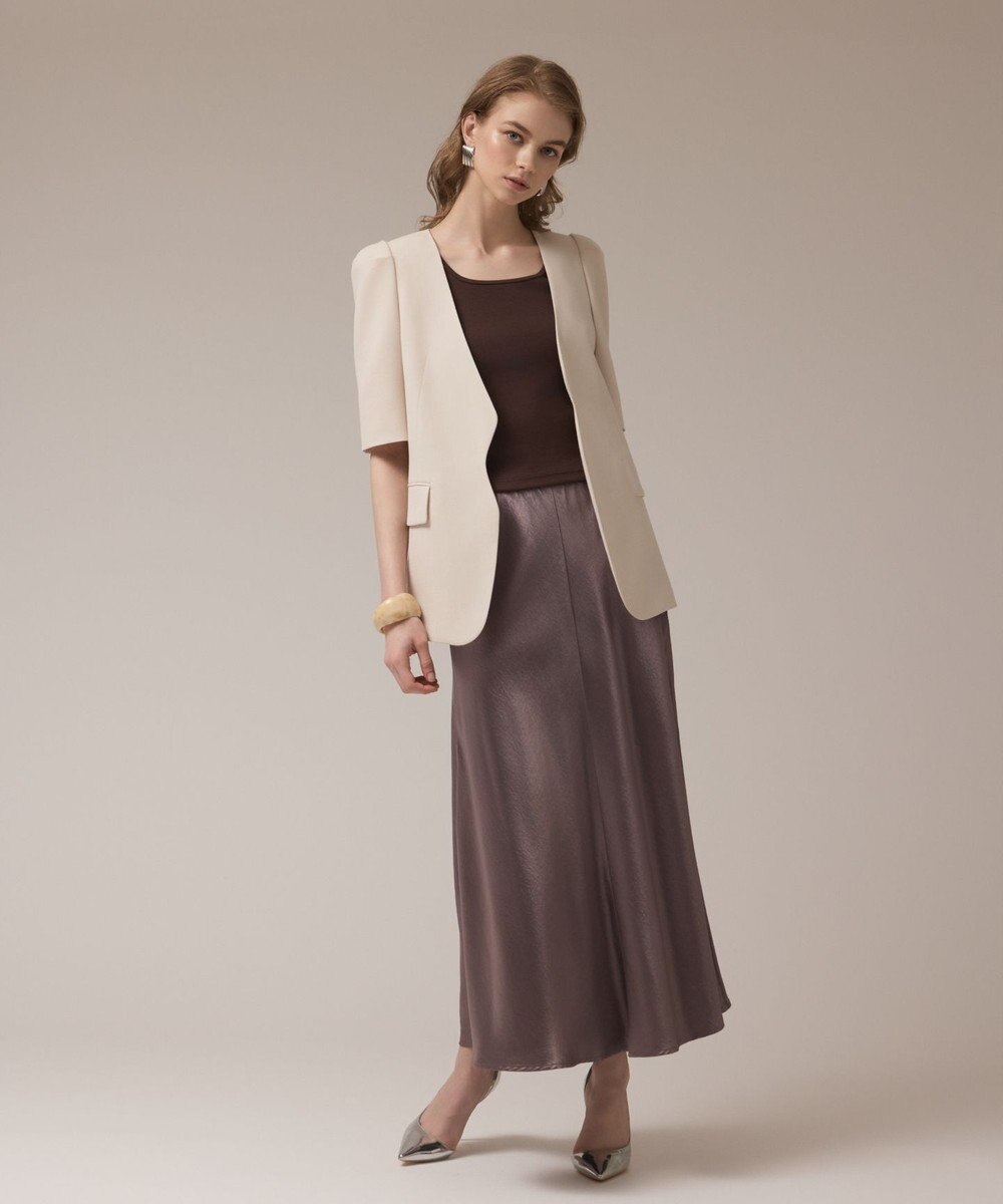 GRACE CONTINENTAL サテンバイアススカート 