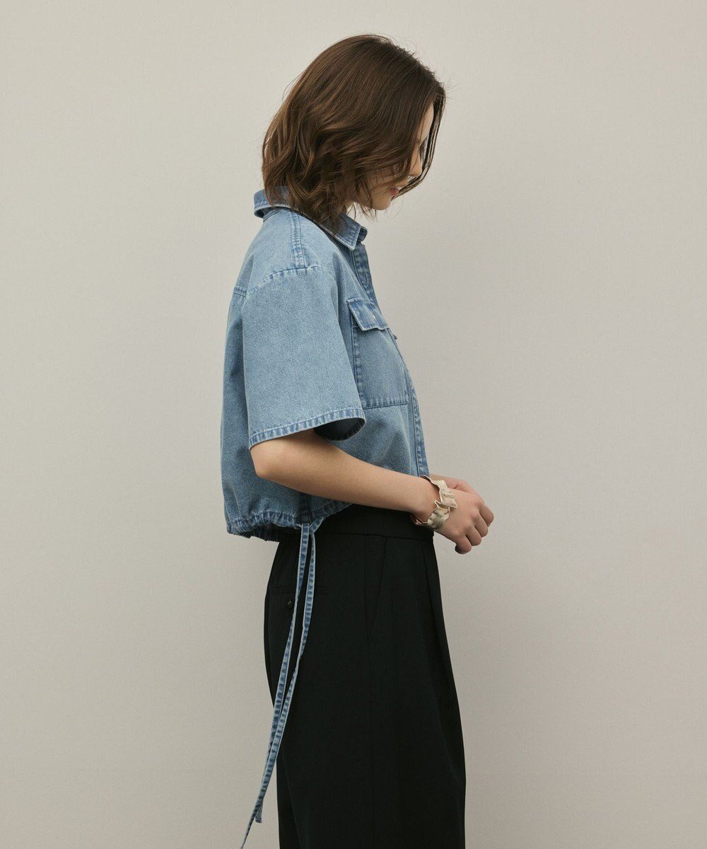 GRACE CONTINENTAL ハーフスリーブデニムシャツ 