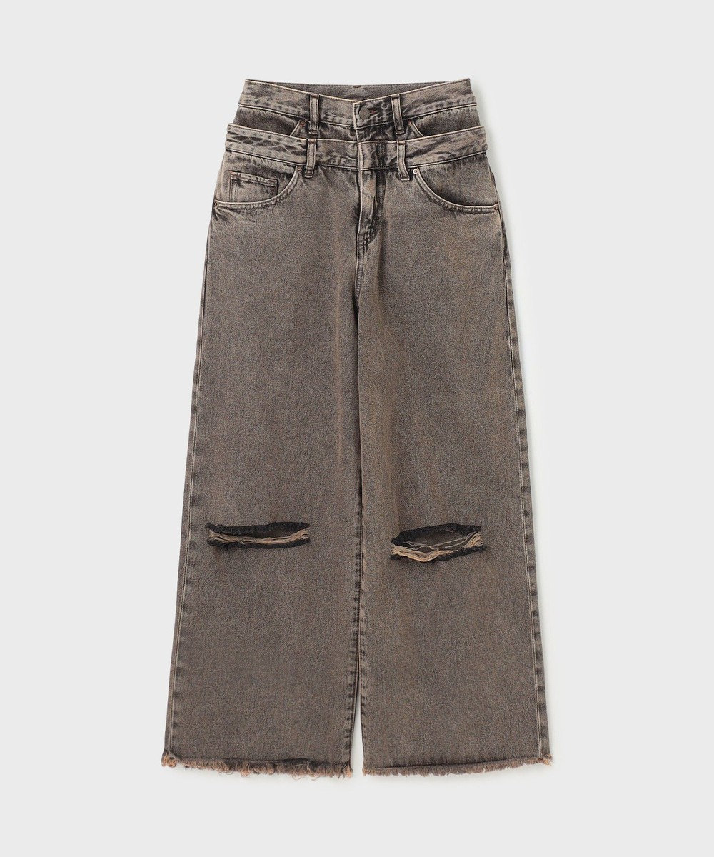 GRACE CONTINENTAL レイヤードデニムパンツ