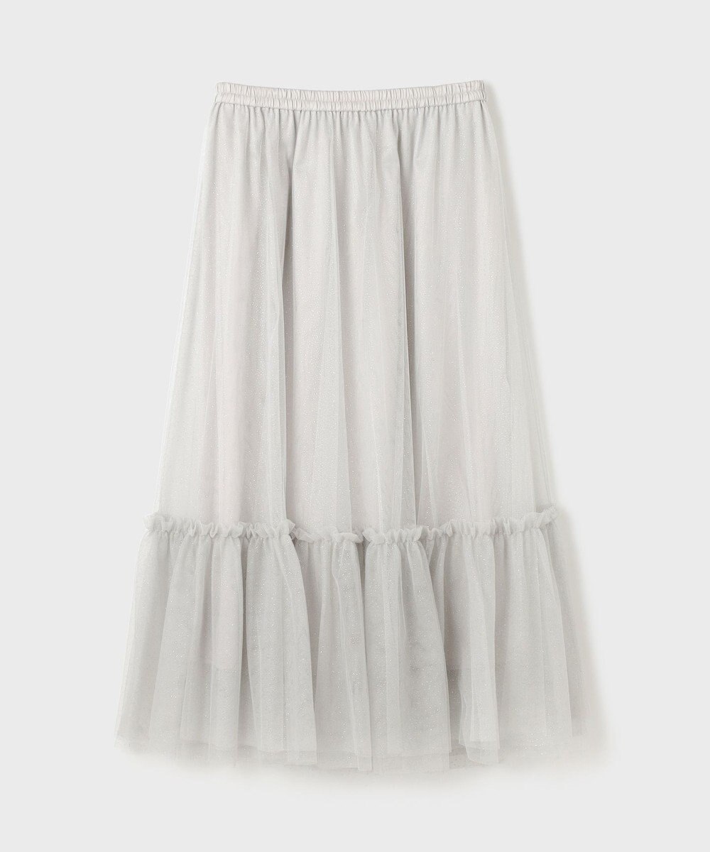 GRACE CONTINENTAL ラメチュールギャザースカート 