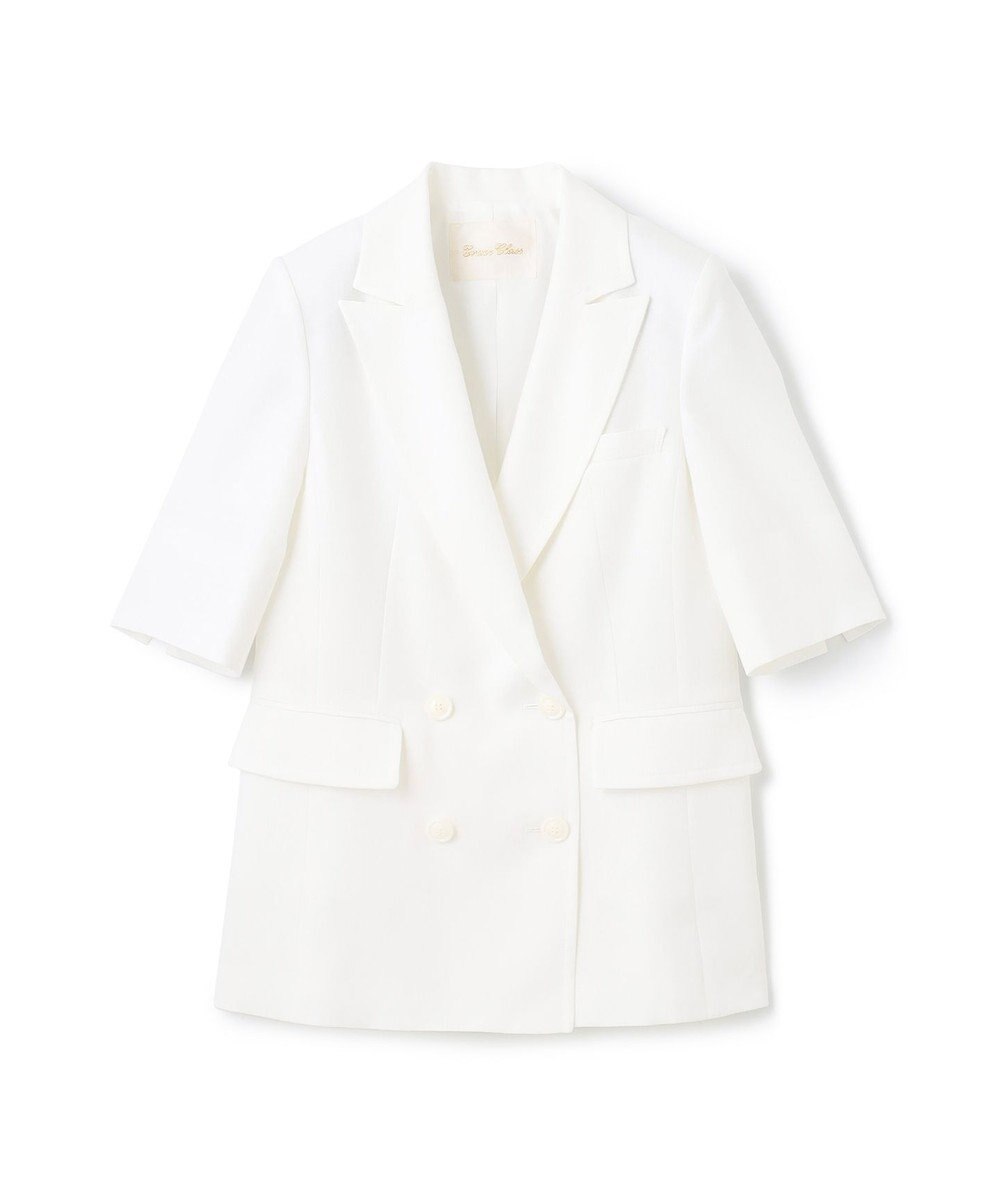 GRACE CONTINENTAL リネンタッチハーフスリーブジャケット 