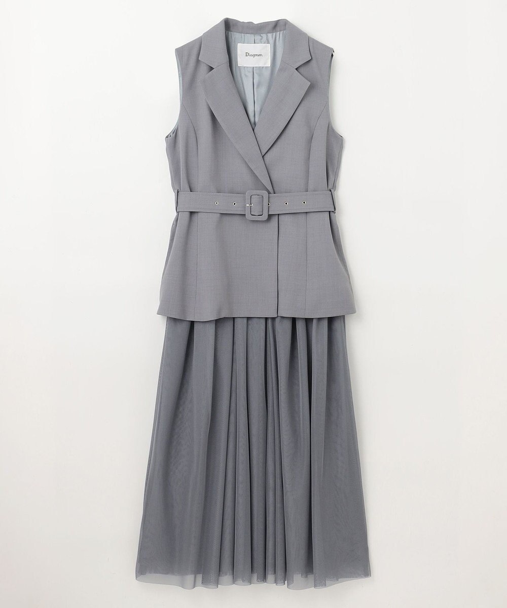 GRACE CONTINENTAL テーラーチュールワンピース 