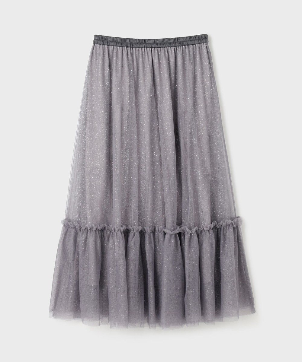 GRACE CONTINENTAL ラメチュールギャザースカート 