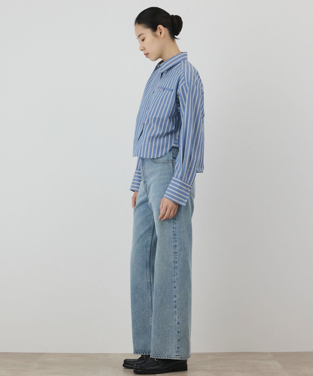 GRACE CONTINENTAL ストライプショートシャツ 