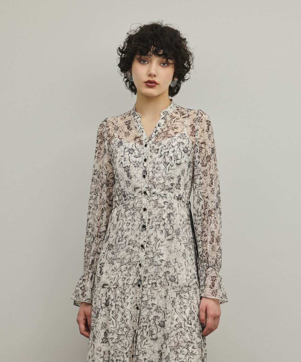 GRACE CONTINENTAL ドロストティアードフレアワンピース 