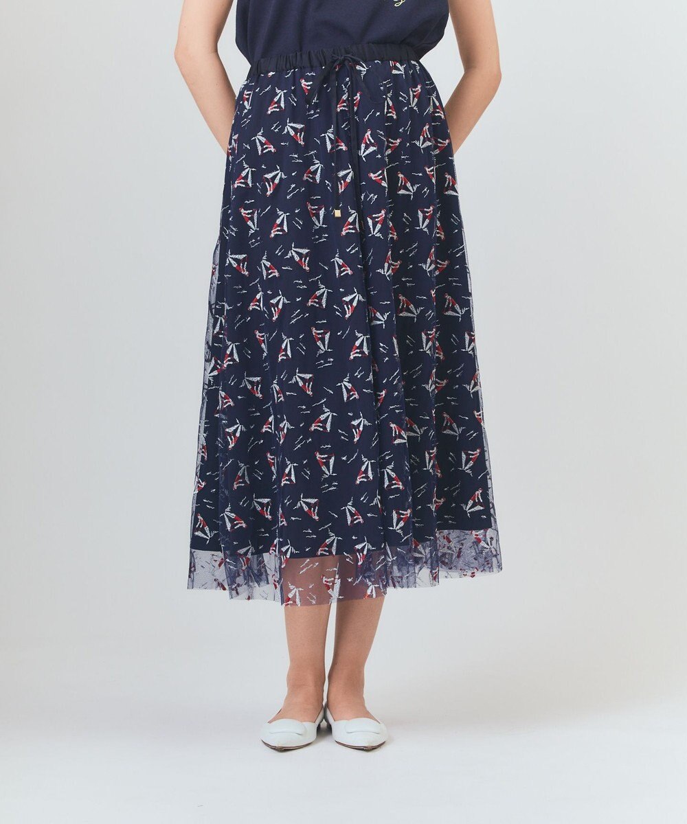 GRACE CONTINENTAL マリンembフレアスカート