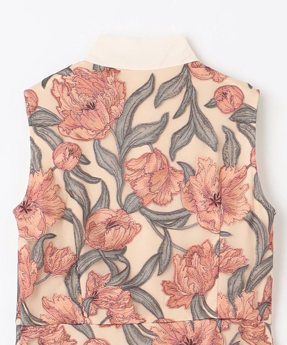 GRACE CONTINENTAL フラワー刺繍ミディドレス 